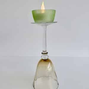 Photophore en vaisselle recyclée