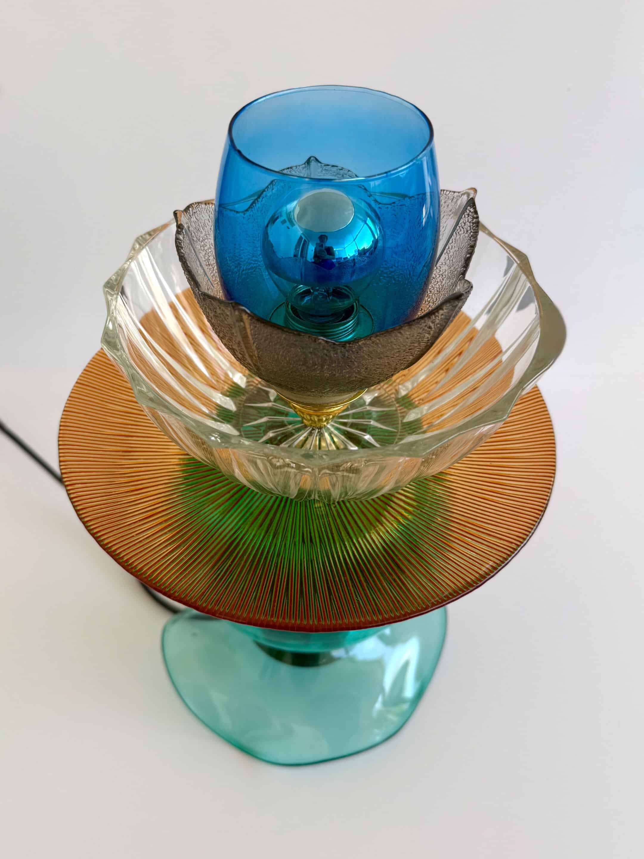 Lampe à poser Volutes 5 Lampe à poser réalisée selon les principes du reemploi