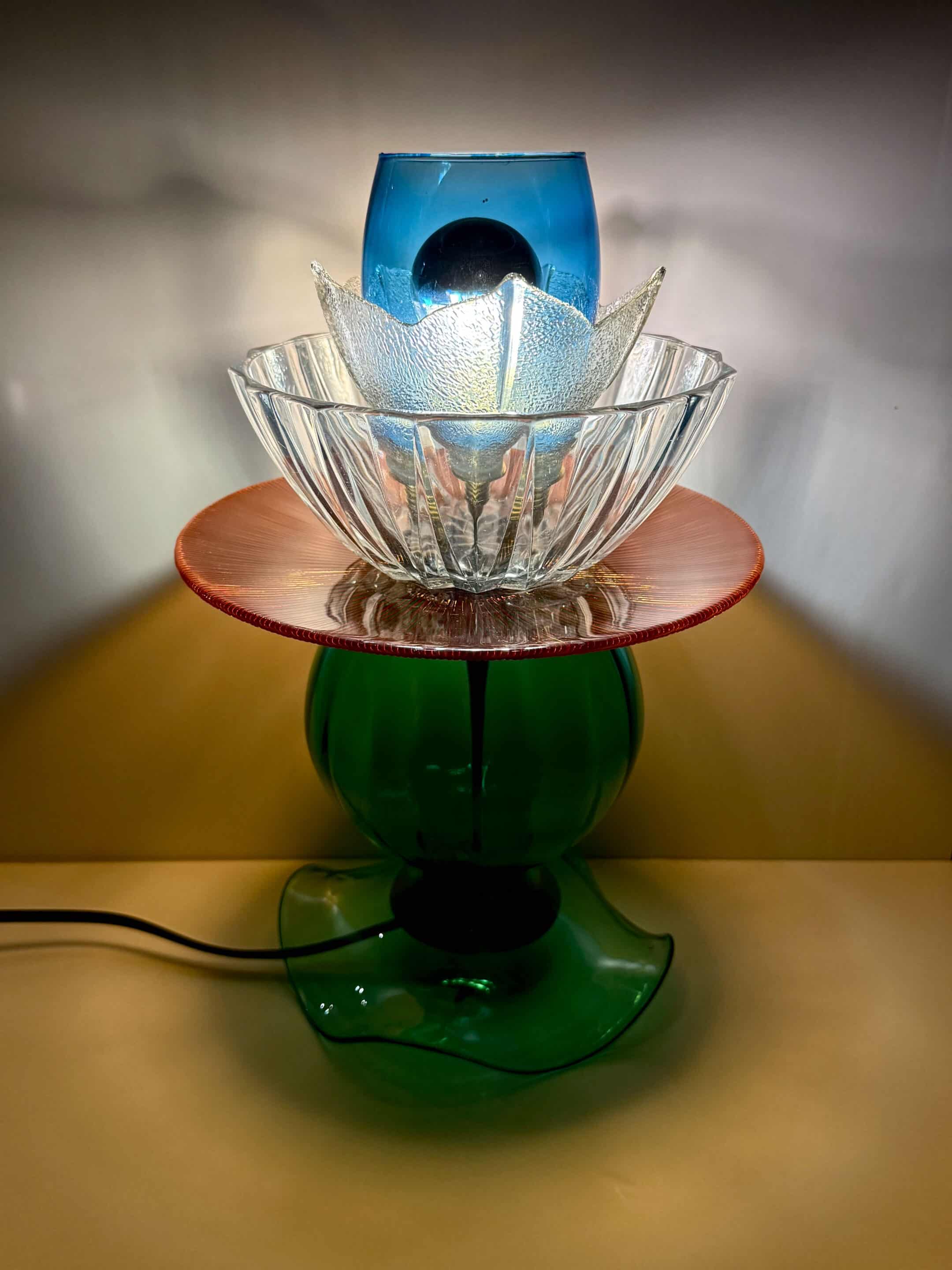 Lampe à poser Volutes 1 Lampe à poser réalisée selon les principes du reemploi